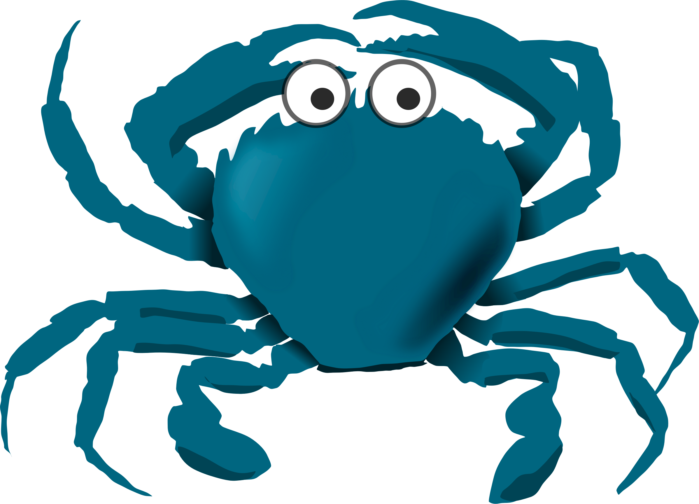 Crab Clipart Free Clip Art Image - Blue Crab Cartoon (2400x1730)