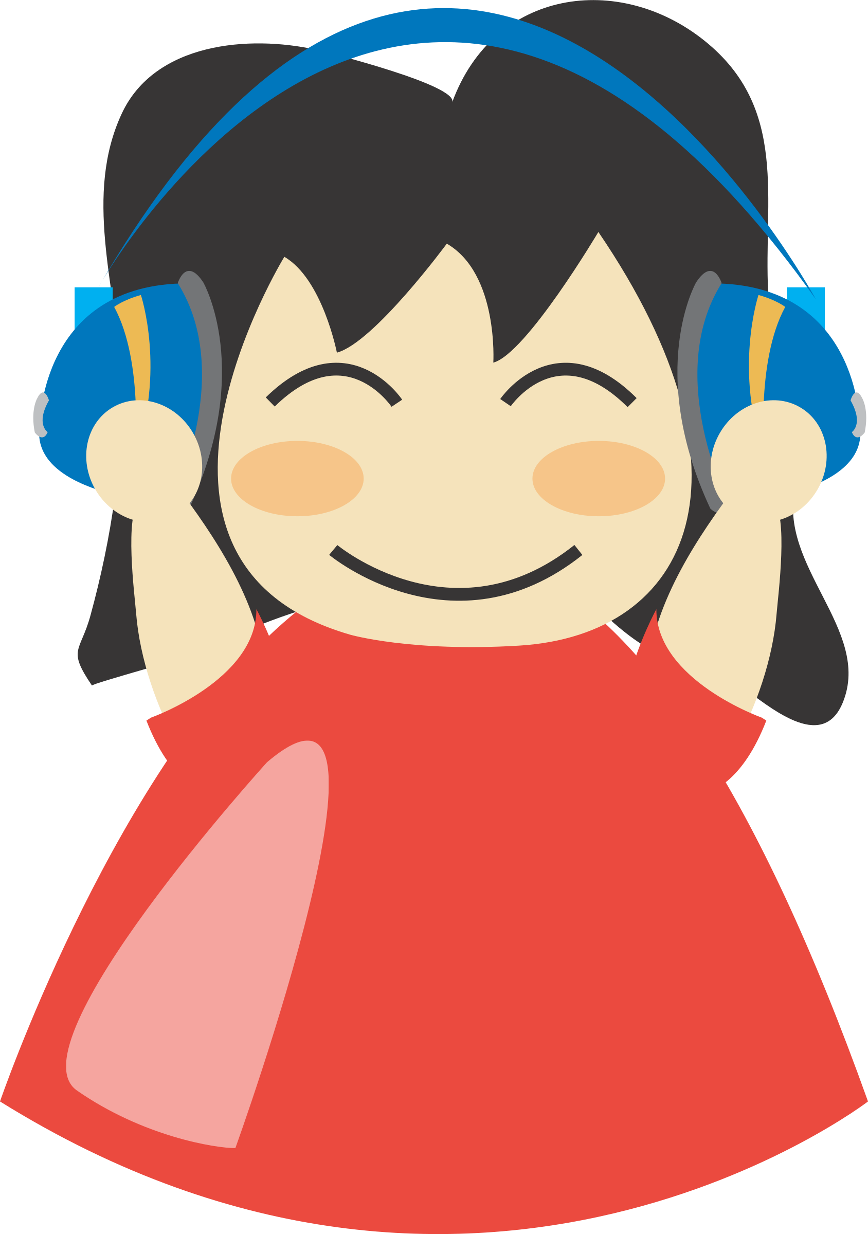 Girl With Headphones Clip Art At Clipart Library - Compréhension Oral (506x720)