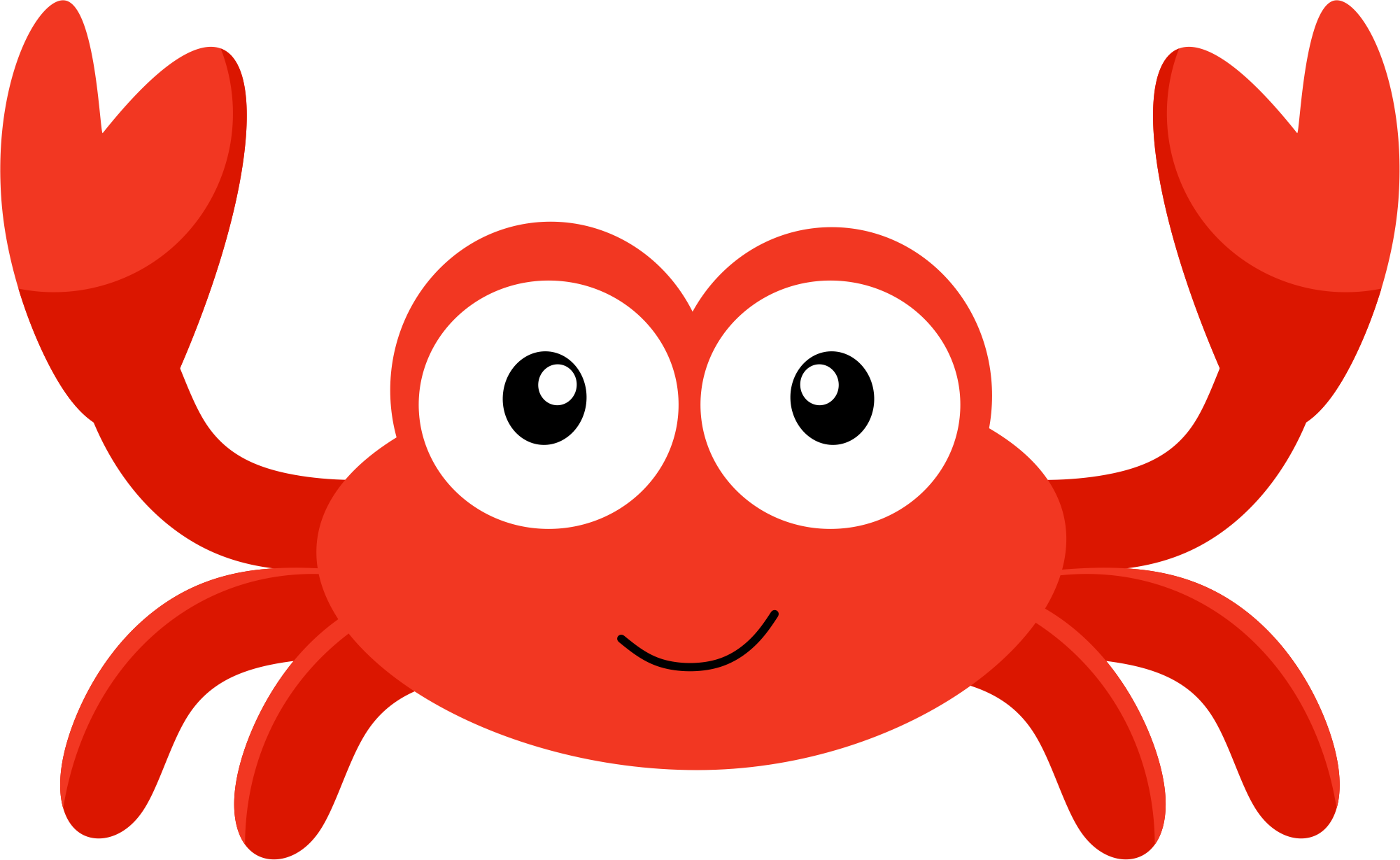 Baby Clipart Little Mermaid - Crab Clipart (2001x1229)