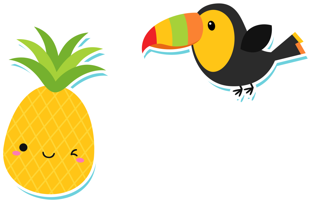 Cute Clipart - Pineapple Clip Art Cute (1080x700)