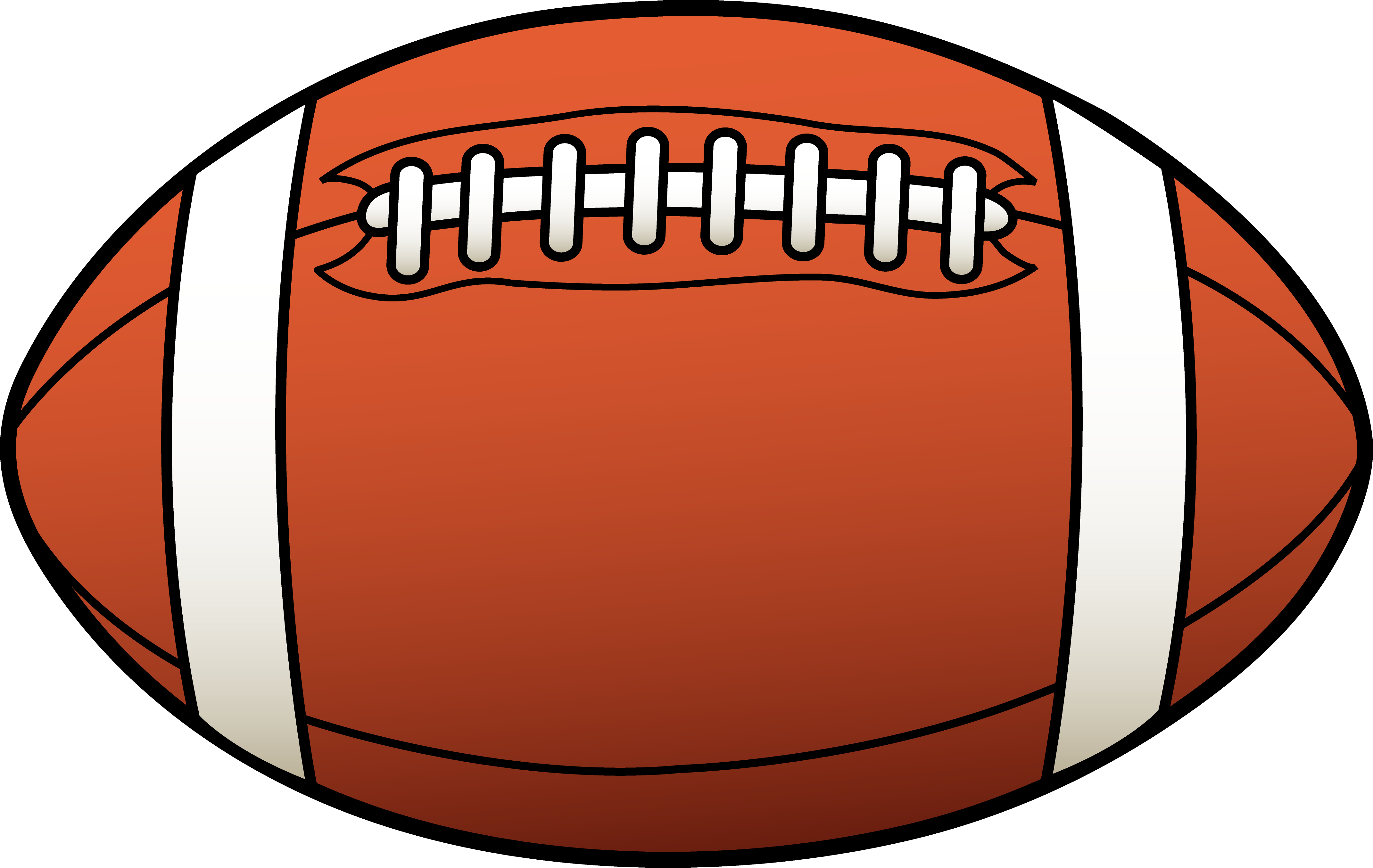 Rugby Ball Or American Football - Oval Shaped Objects Clipart (4285x2710)