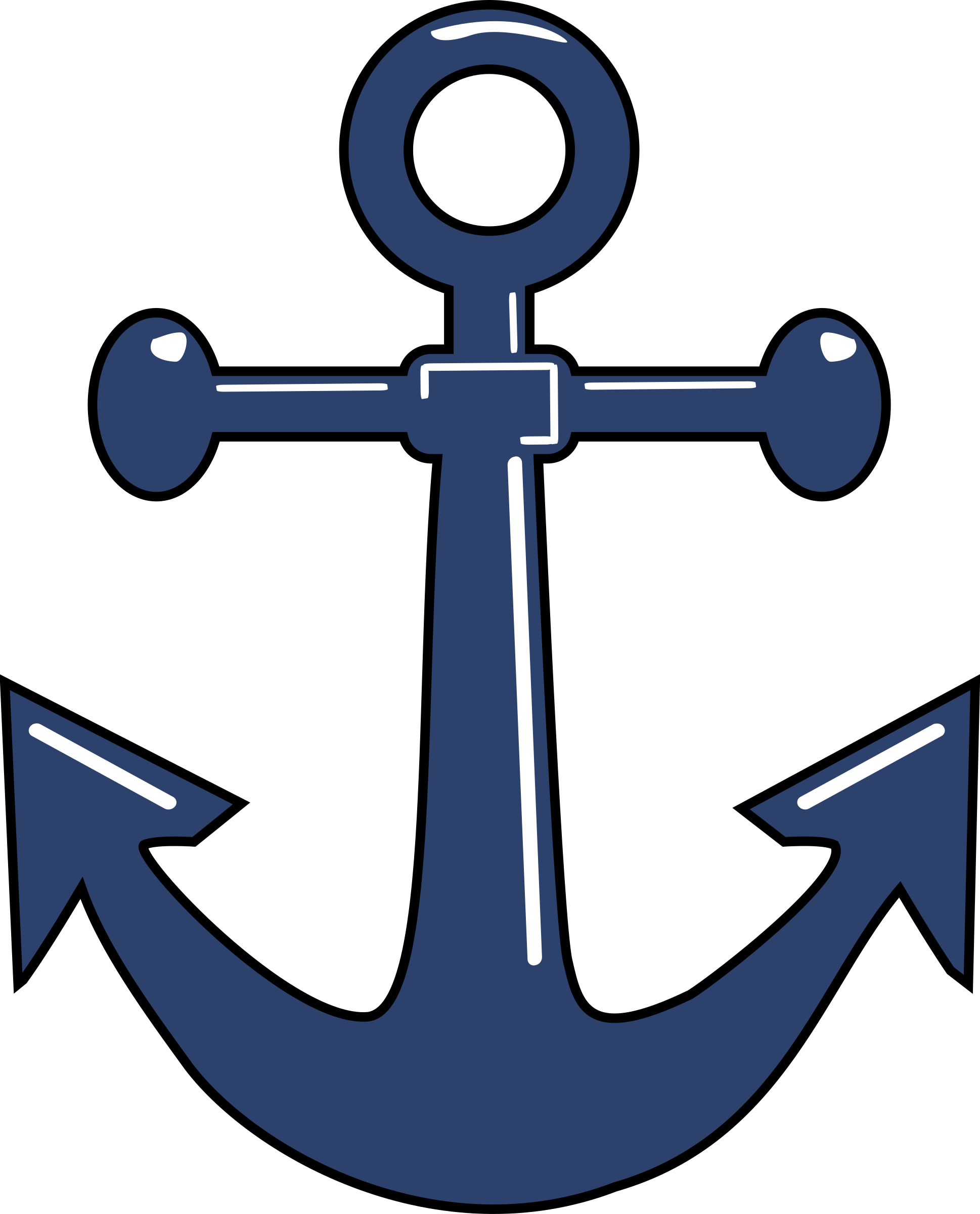 Clipart Ancla Open Anchor - Navy Anchor (1938x2400)