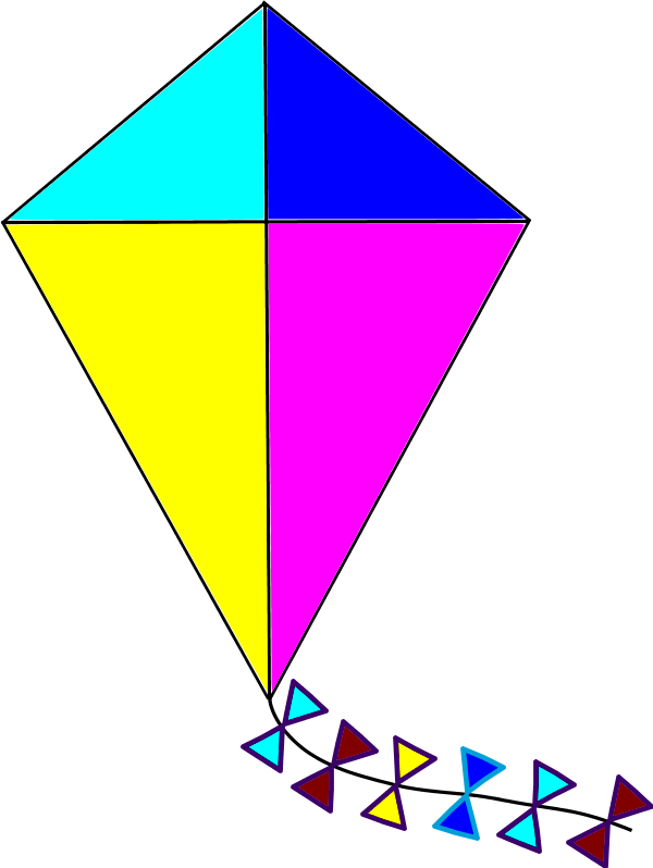 Clip Art Image Of Kite - Free Clipart Of Kite (600x798)