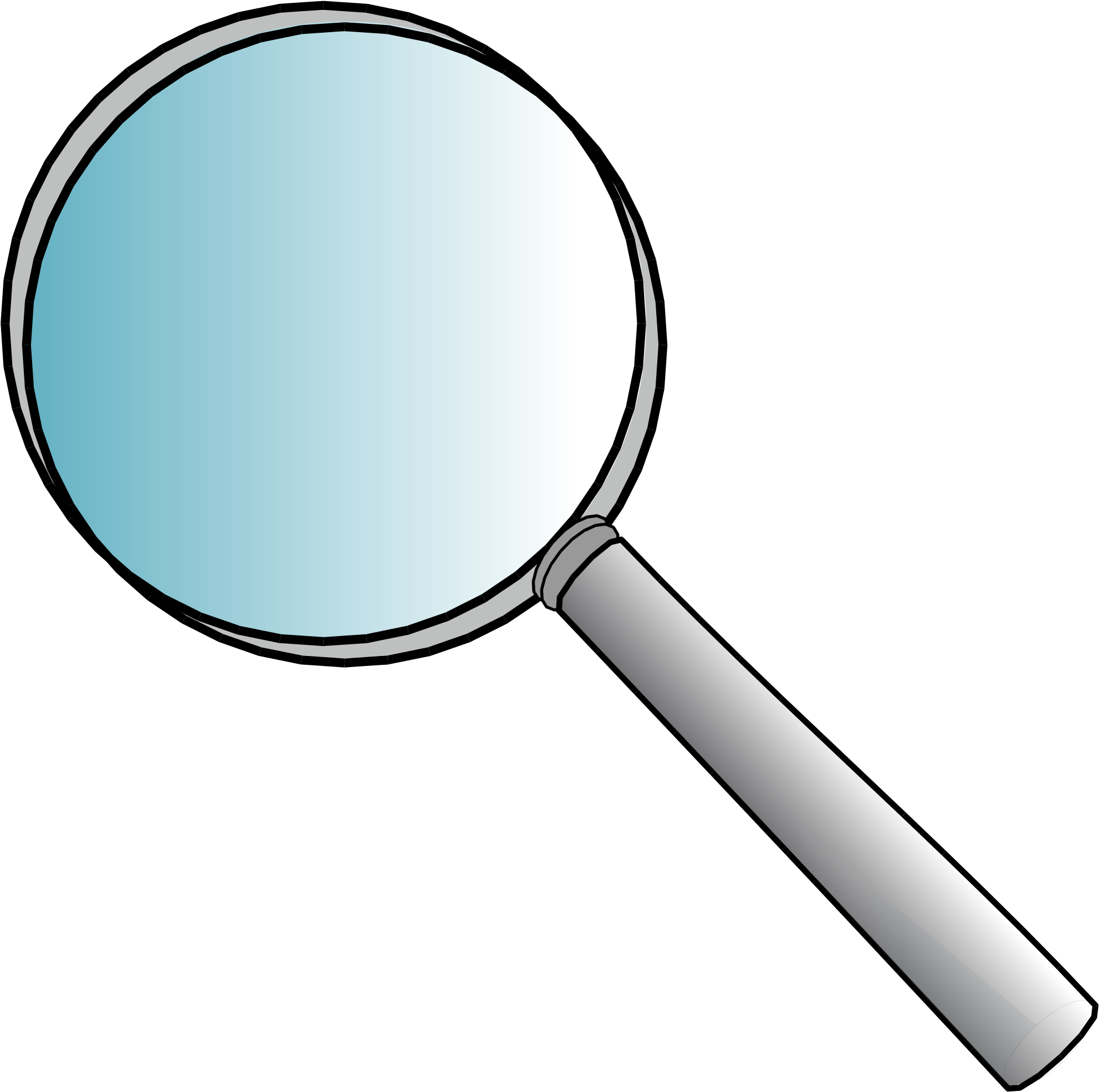 Clipart Shining Ideas Clipart Magnifying Glass File - Cartoon Magnifying  Glass - (2380x2365) Png Clipart Download, image size:1983x1971