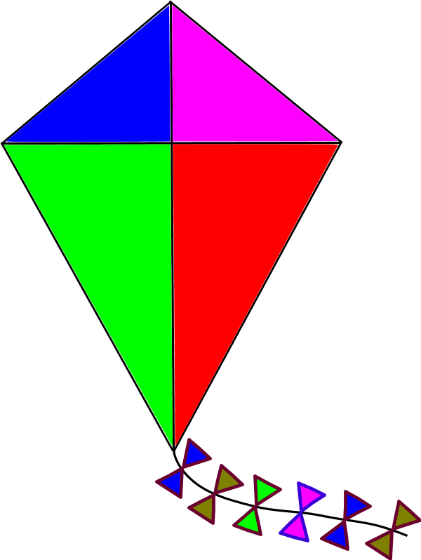 Kite Clip Art Image - Kite Clipart (600x798)