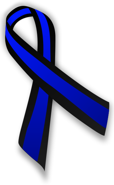 Support Law Enforcement - Brain Aneurysm Awareness Ribbon (370x599)