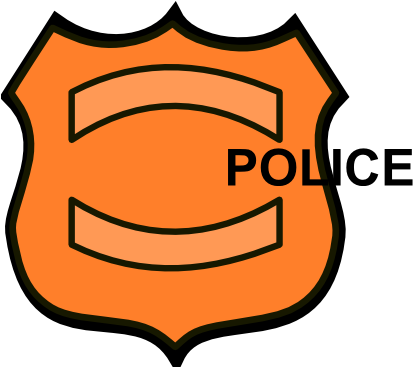 Police Badge Outline Clipart - شارة الشرطة كارتون (512x429)