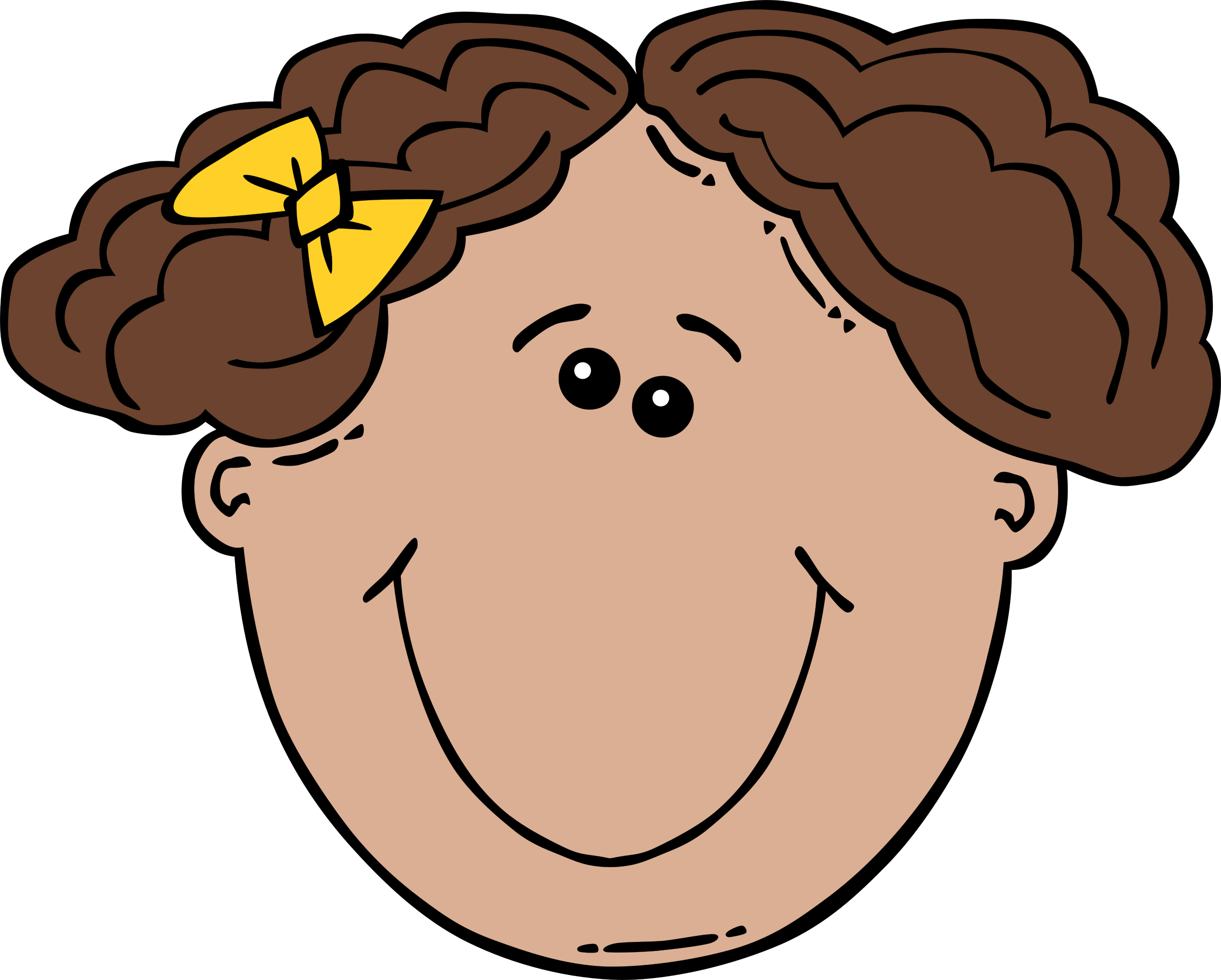 Clipart Of Cartoon Faces - Kid Face Clipart - (2400x1928) Png Clipart  Download