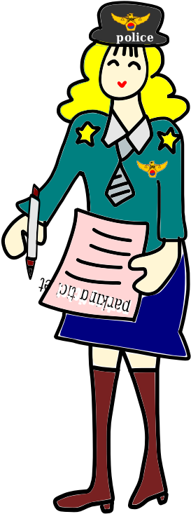 Police Officer Woman With A Parking Ticket - Police Officer (800x800)