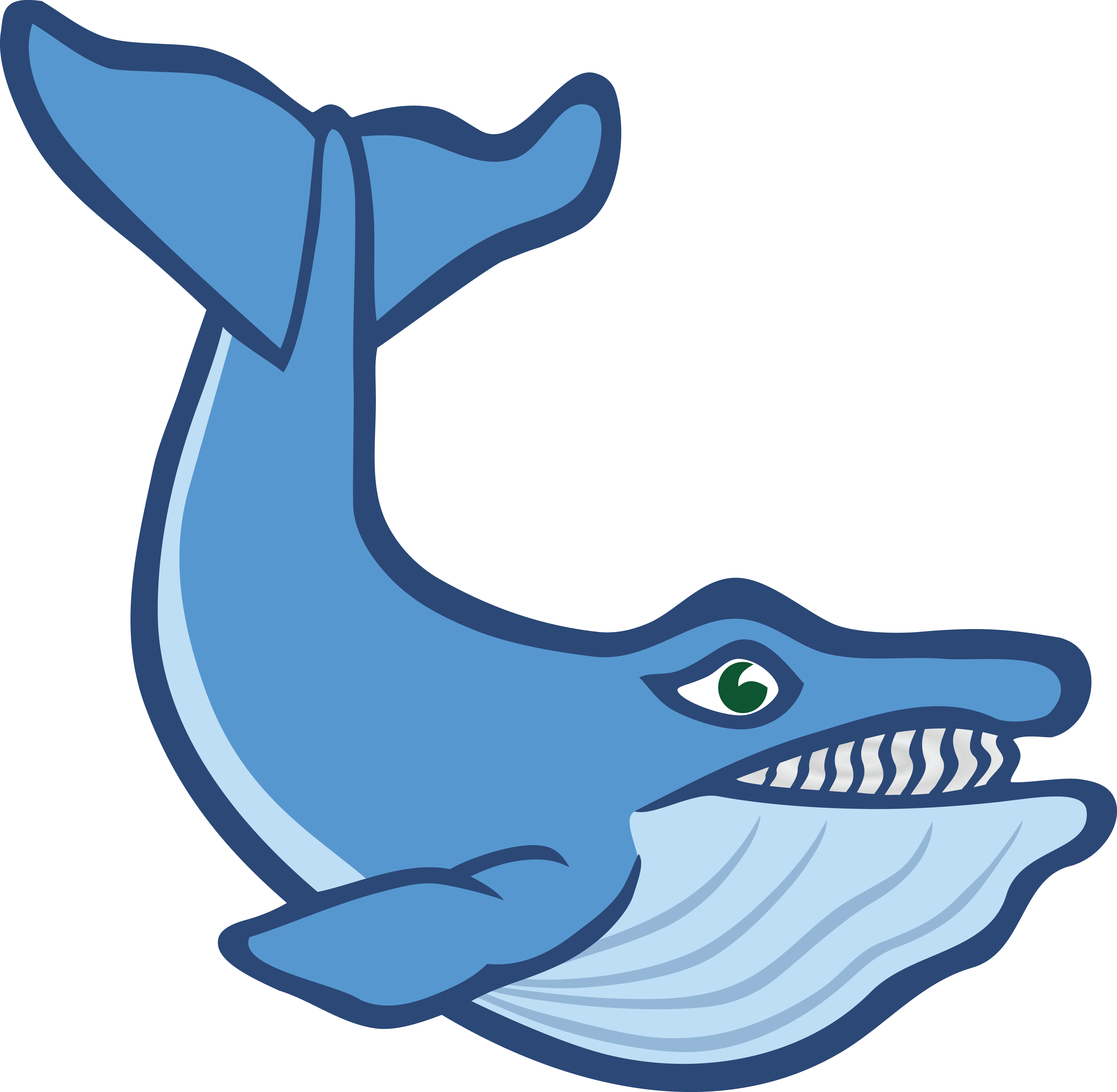 Free Clipart Of A Whale - Flash Cards For Sea Animals (4000x3914)