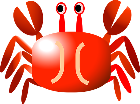 Crawfish Crayfish Crab Crustacean Sea Life - Gambar Binatang Kepiting Kartun (458x340)