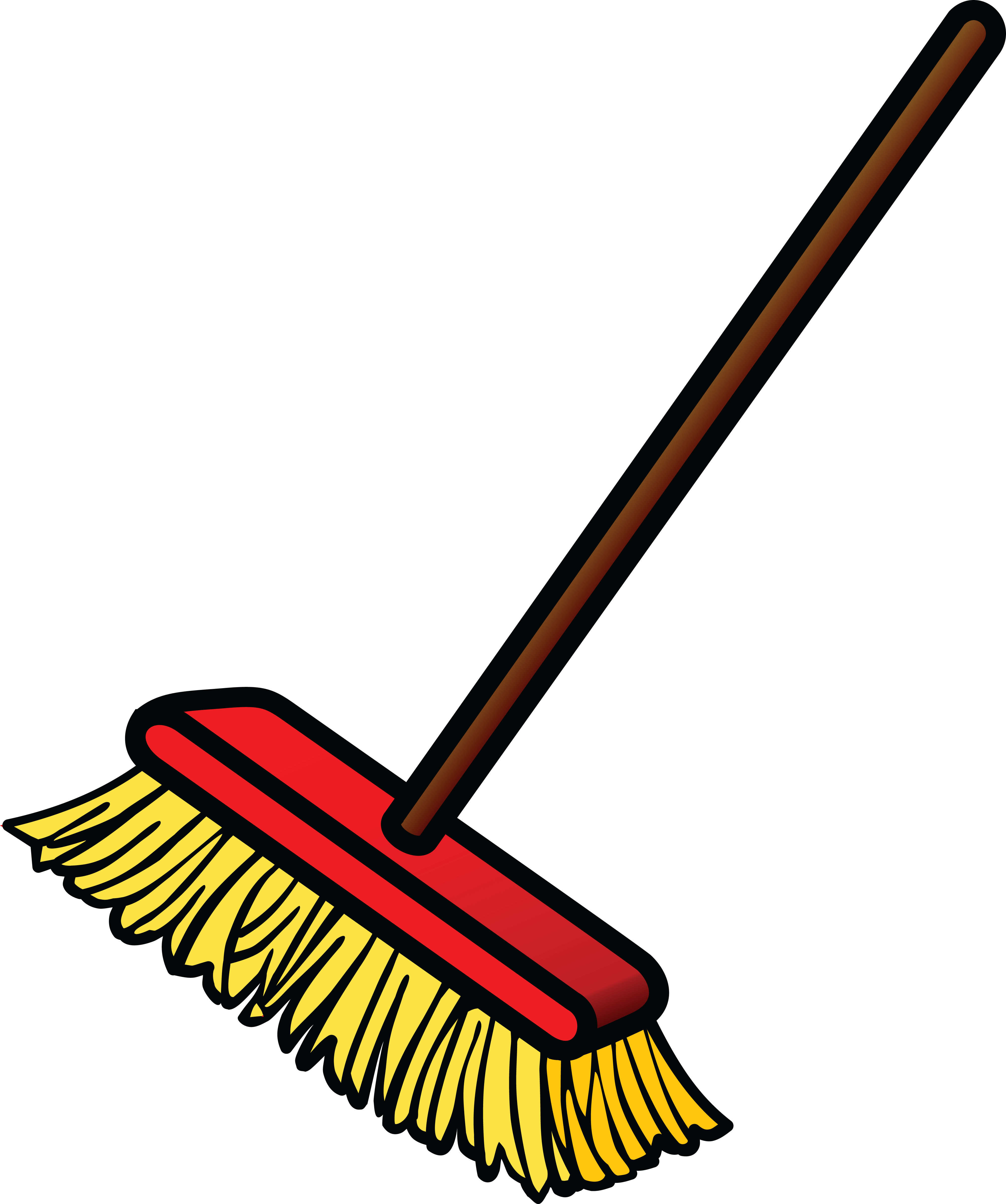 Free Clipart Of A Shop Broom - Broom Clipart Png (4000x4787)