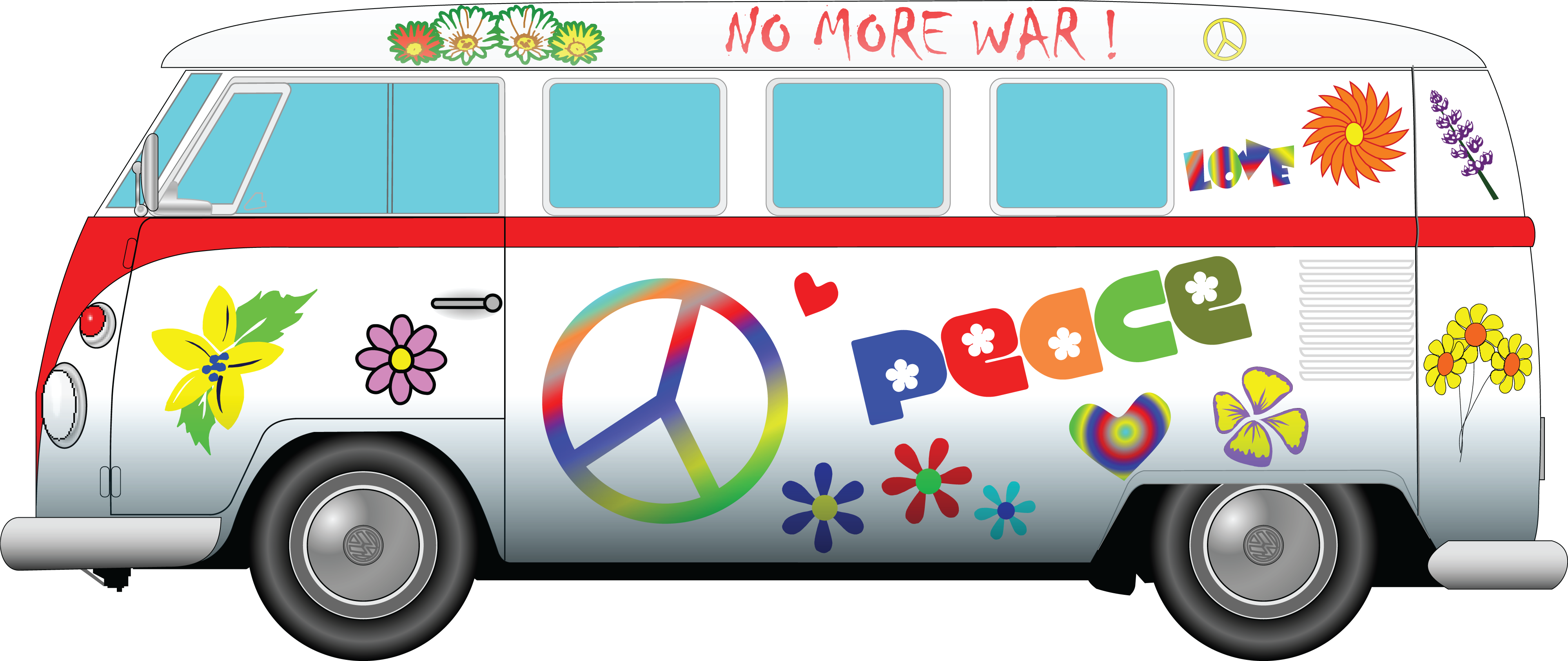 Free Clipart Of A Volkswagen Bus - Vw Clipart (4000x1688)