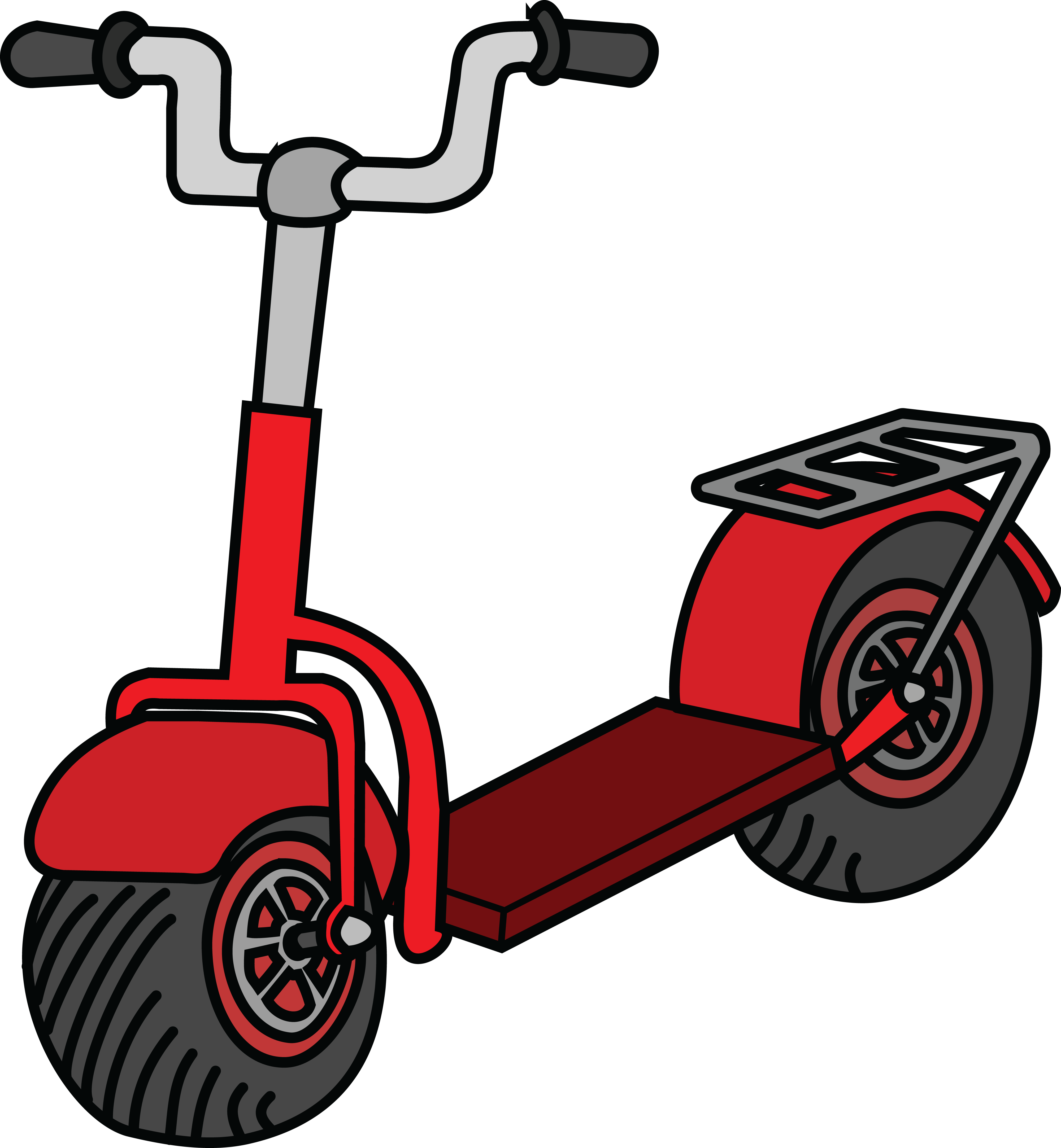 Free Clipart Of A Scooter - Scooter Clipart (4000x4330)