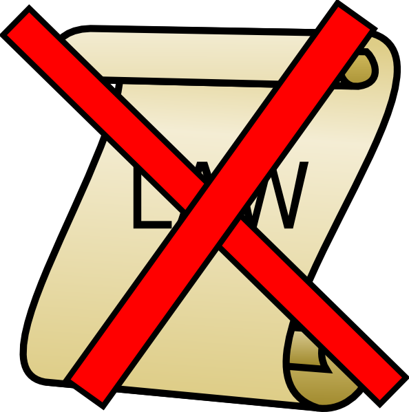 Anti Law Clip Art - Bad Laws Clipart (594x599)