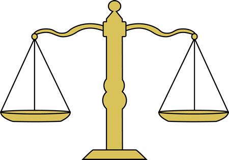 Balanced Scale Clip Art Vector Image - Balance Scale Clipart (450x315)