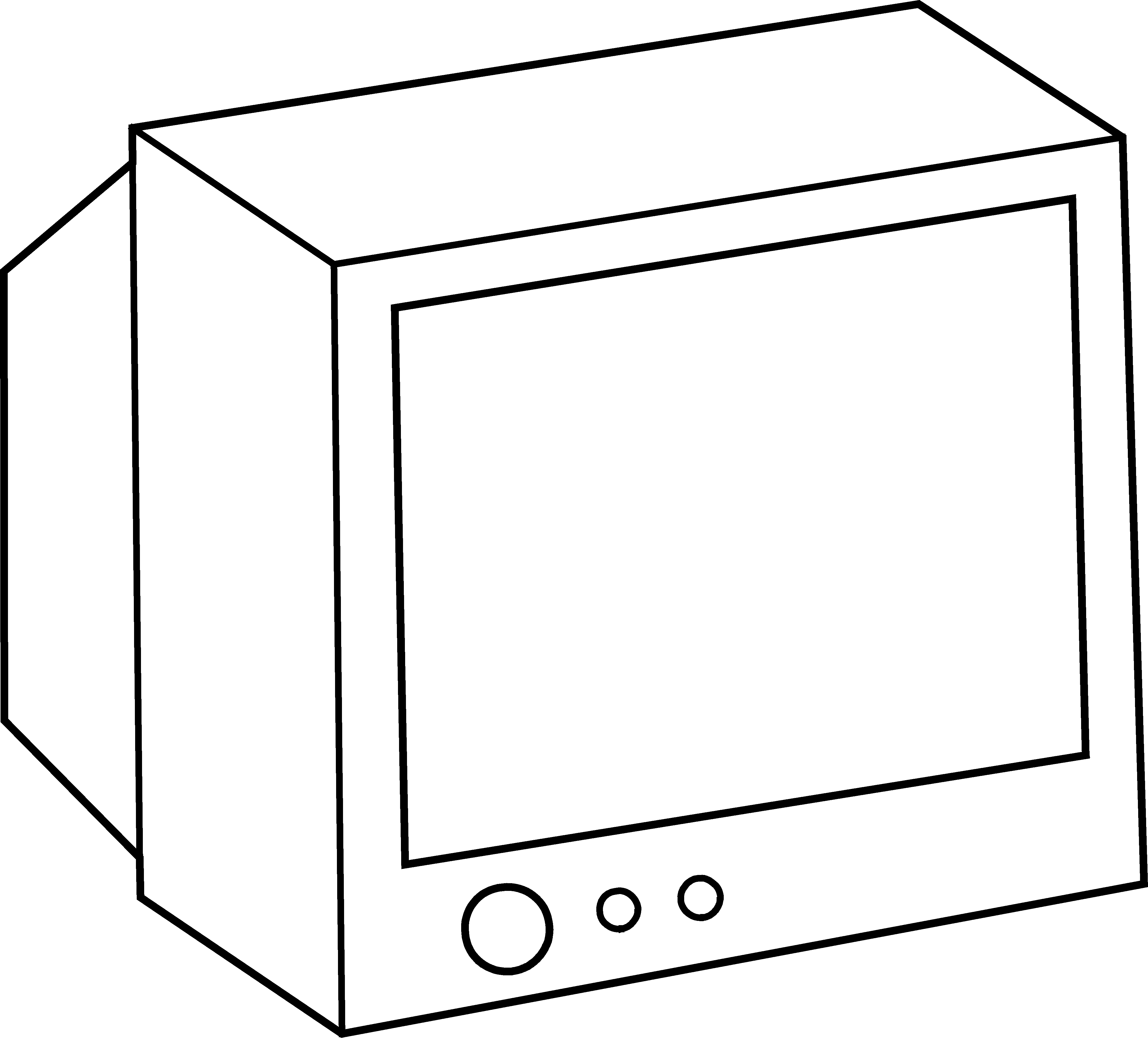 Free Pp Cliparts, Download Free Clip Art, Free Clip - Tv Black And White (4324x3909)