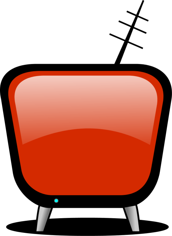 Vector Clip Art - Orange Tv Clip Art (600x823)
