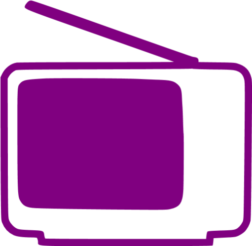 Tv Clipart Purple - Purple Tv Icon Png (512x512)