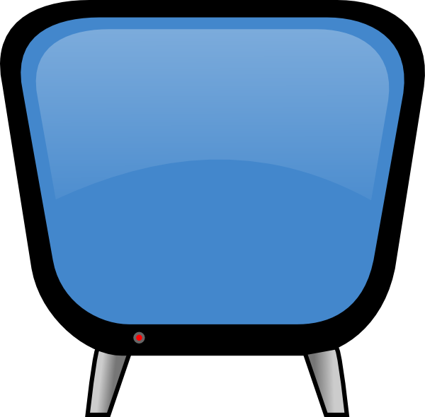 Retro Tv Svg Clip Arts 600 X 590 Px - Tv Clipart Blue (600x590)
