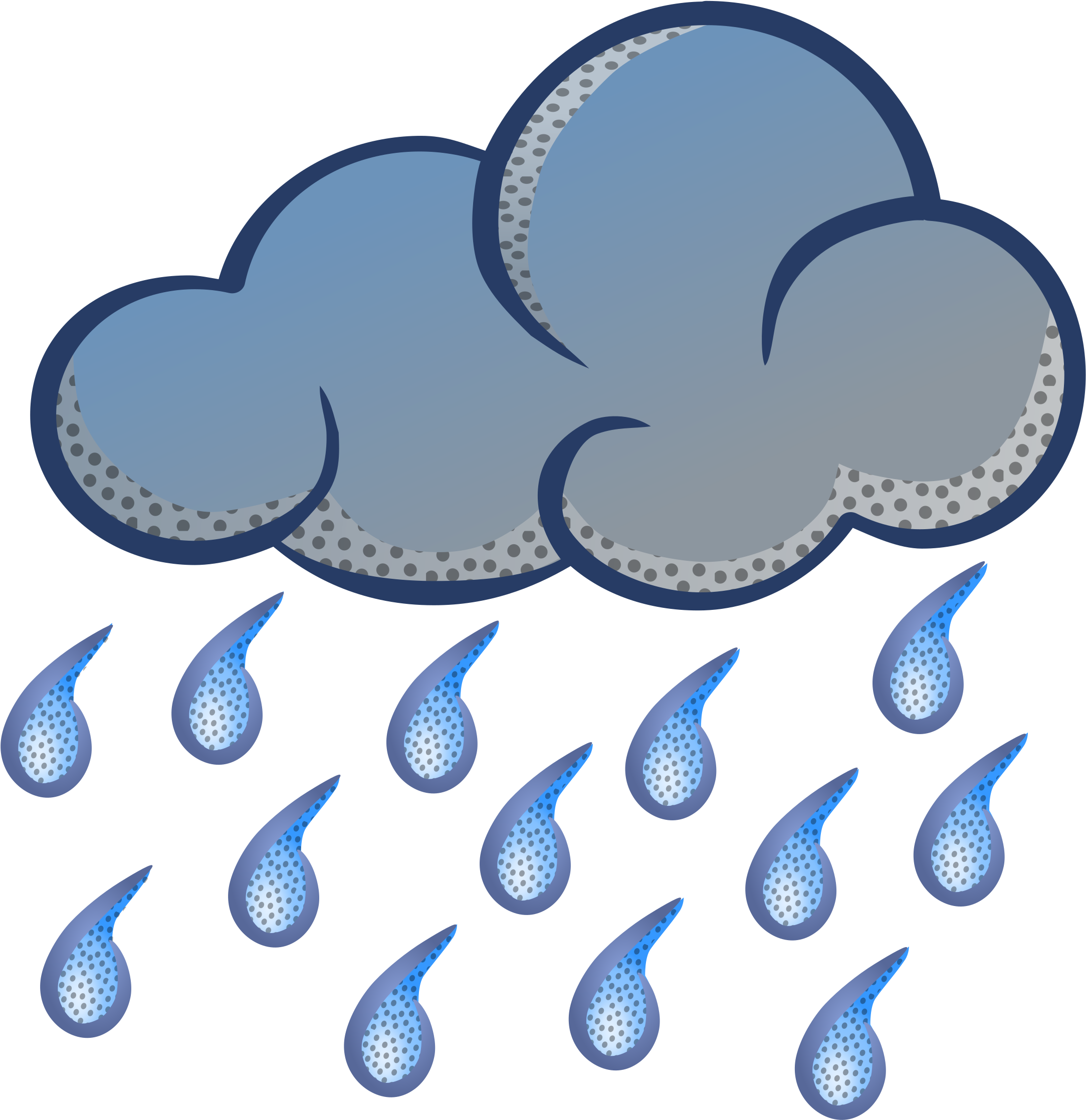 Clipart Of Rain - Regen Clipart (2319x2400)