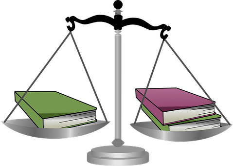Scale Weigh Judge Books Equial Balance Jus - Weighted Classes (479x340)