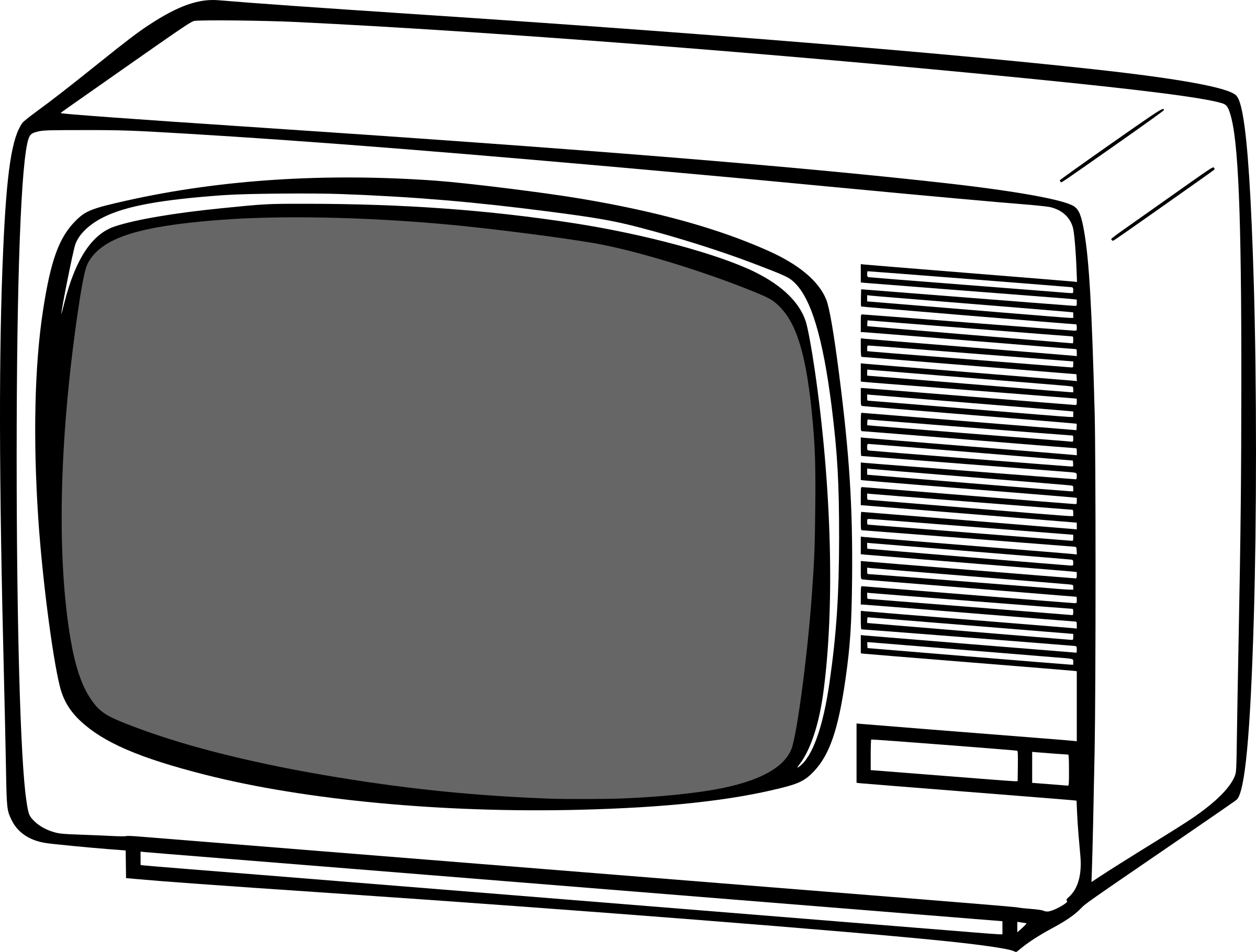 Tv Clip Art Black And White - Tv Images Clip Art (2400x1820)