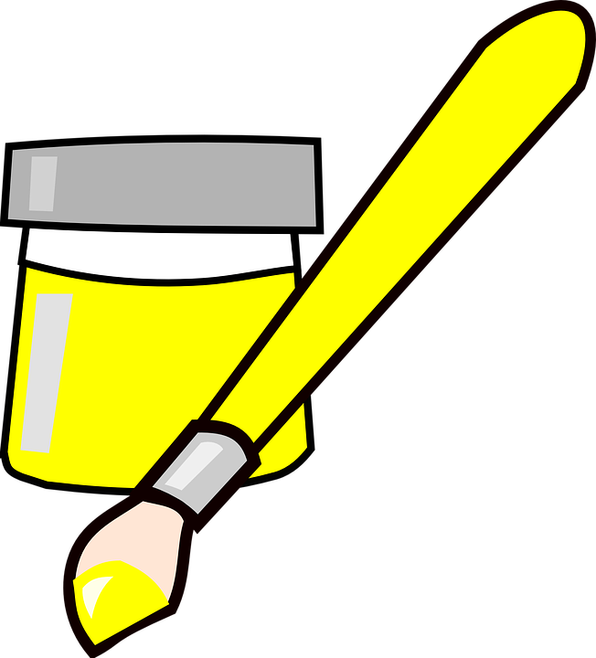 Paint Yellow Clip Art (652x720)