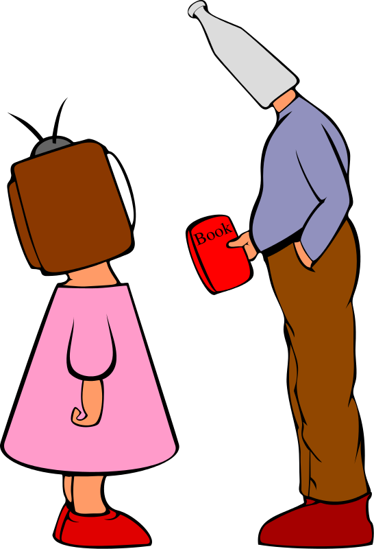 You Should Read A Book Clip Art Old Fashioned Tv - Book (1639x2400)