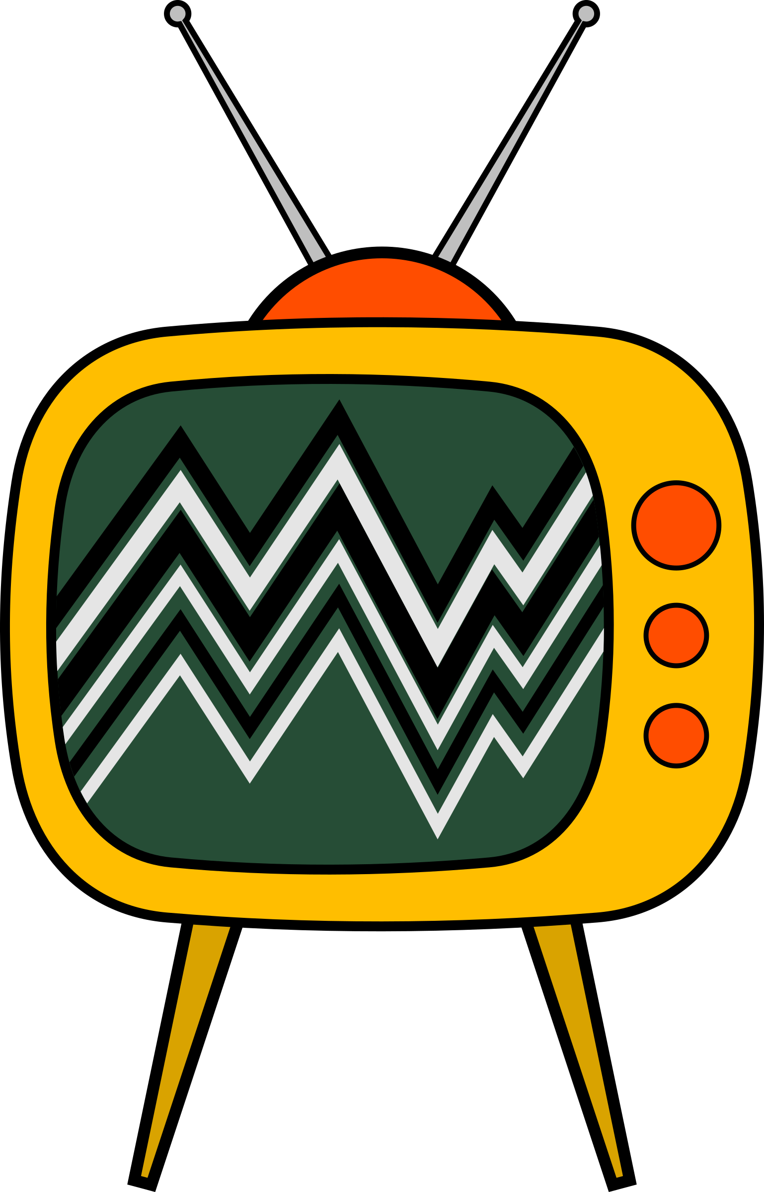 Big Image - Old Tv Cartoon Png (1538x2400)
