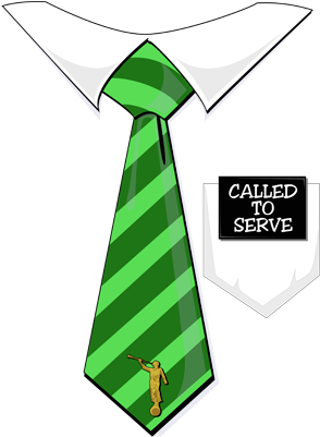Future Missionary With Tie And Tag - Lds Missionary Shirt And Tie (304x400)