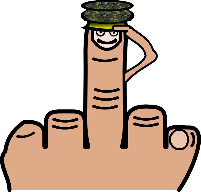 Clip Art Middle Finger - My Middle Finger Salutes You (702x670)