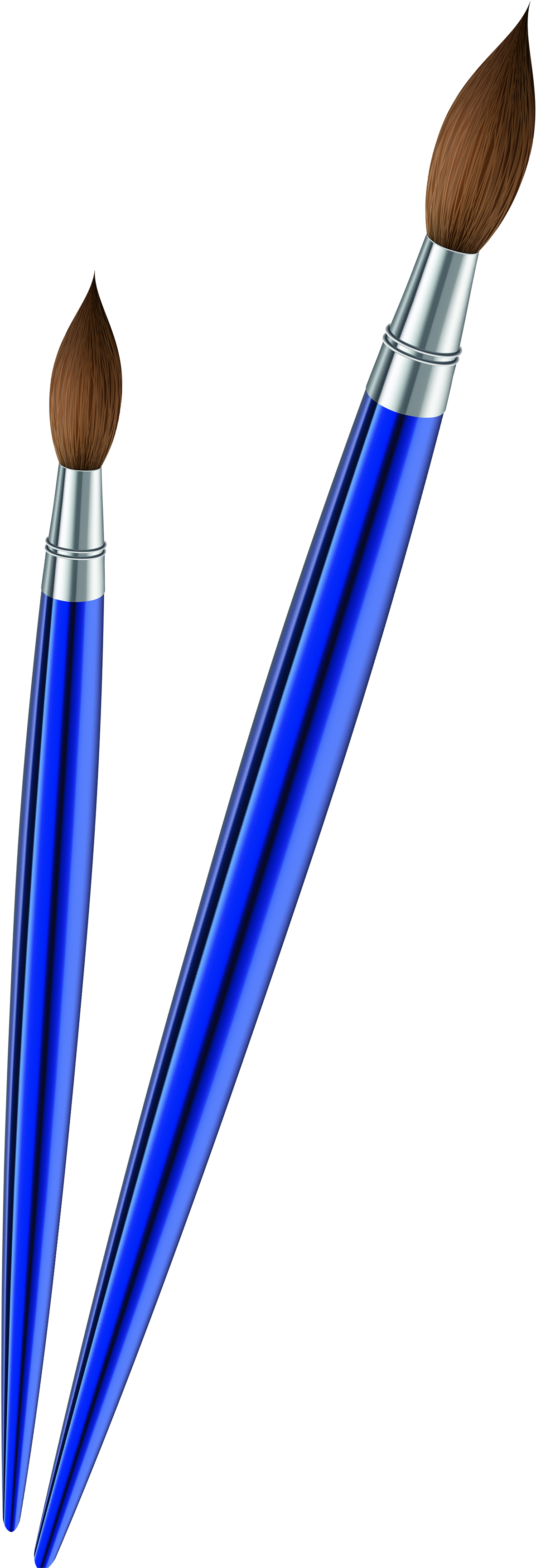 Paint Brushes Png Clip Art - Makeup Brushes (1321x3500)
