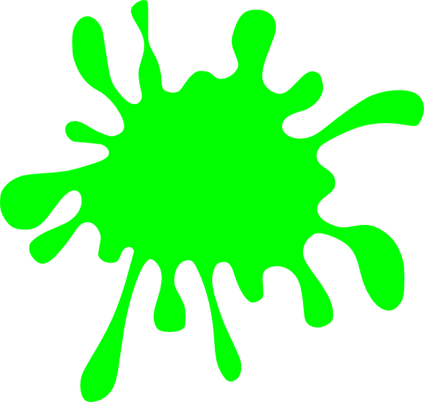 Green Paint Splatter - Paint Splash Clipart (600x568)