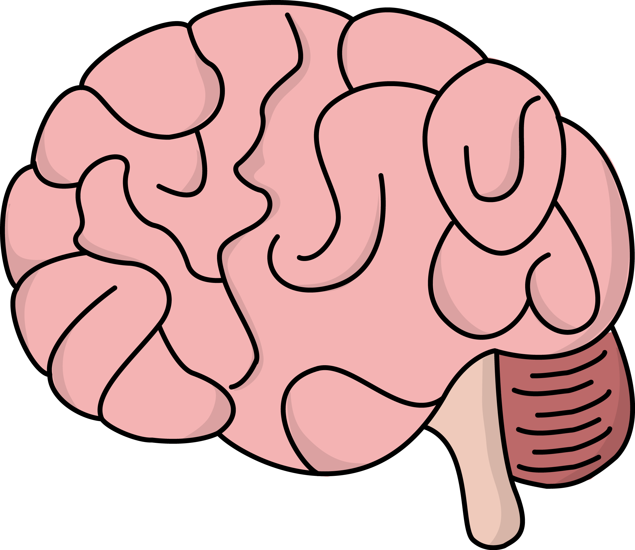 Clipart Of Brain Clip Art Of Brain Clipart - Drawing Of Cartoon Brain (2174x1884)