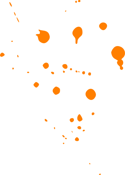 Paint Splat Orange Clip Art At Clker - Orange Paint Splatter Png (426x596)