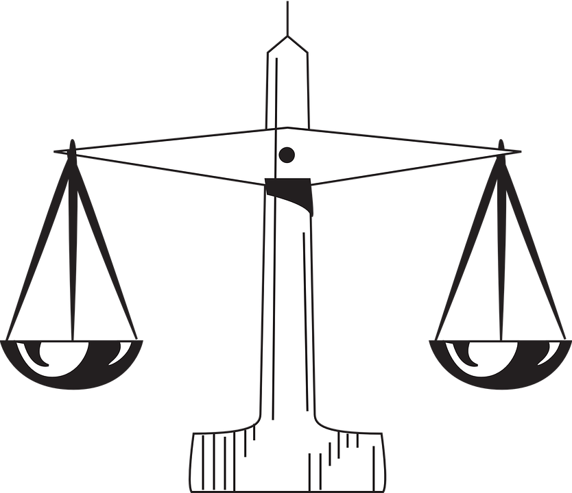 Scale Law Judgement Supreme Measure Attorney - Scale Of Justice (834x720)