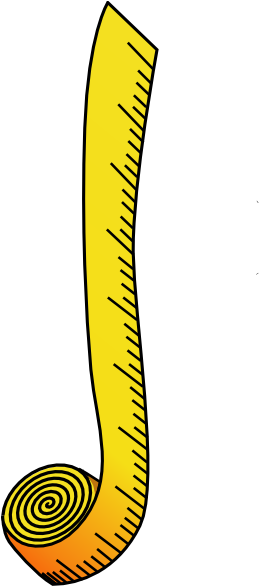 Ruler Clipart - Measuring Tape Clip Art (258x594)