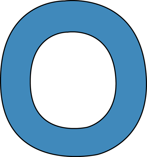 Blue Alphabet Letter O Clip Art Image Clipart Of - Letter (517x550)