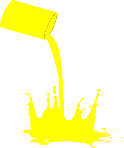 Paint Splat Yellow Clip Art At Clker - Clip Art (504x598)