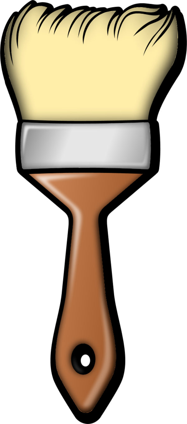 Paint Brush Clip Art Png For Kids - Paint Brush Cut Out (600x1358)