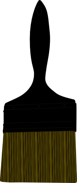 Paint Brush Silhouete Clip Art At Clker - Clothes Hanger (252x598)