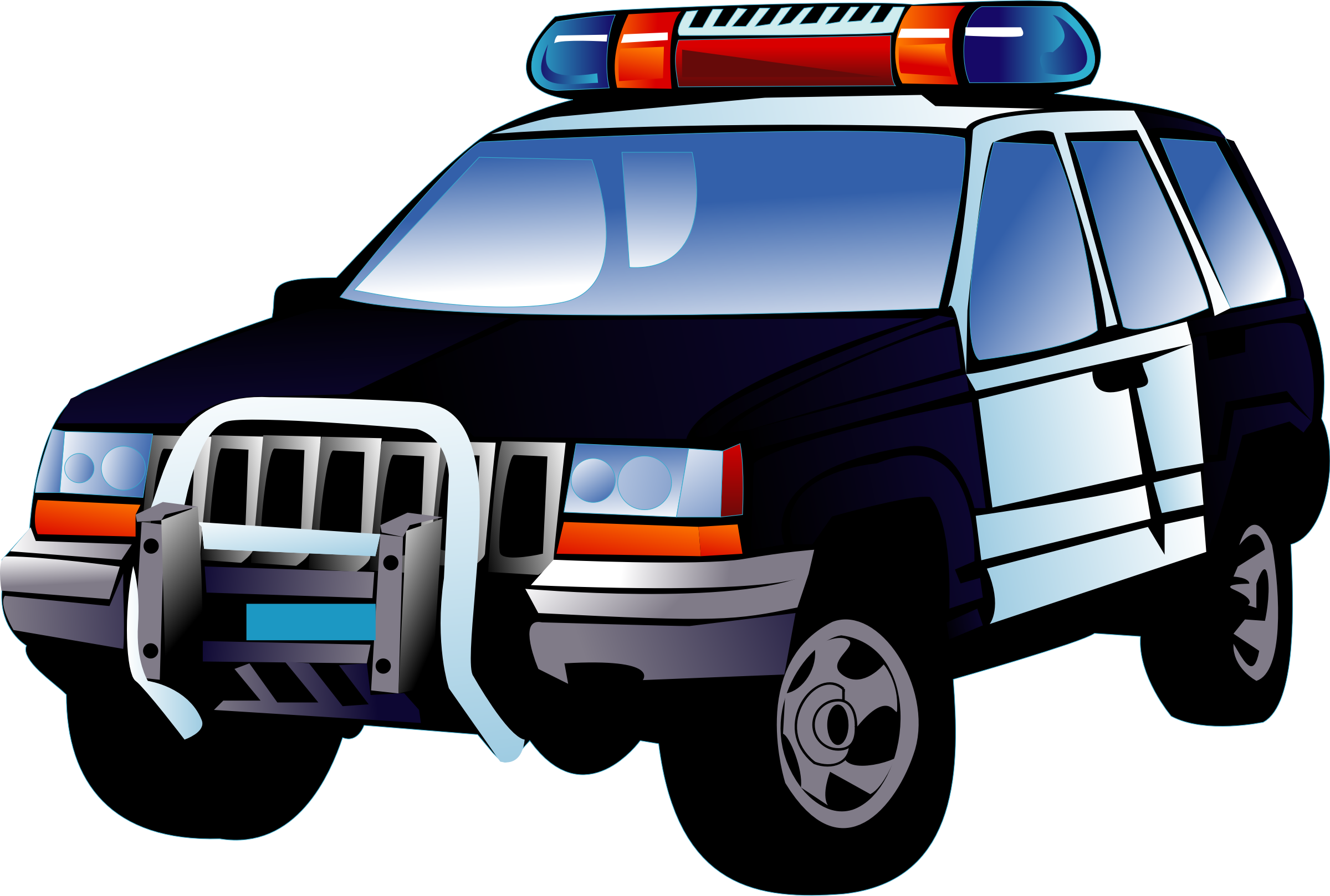 Police Off-road Car Png Clipart - Clipart Police Car (2400x1618)