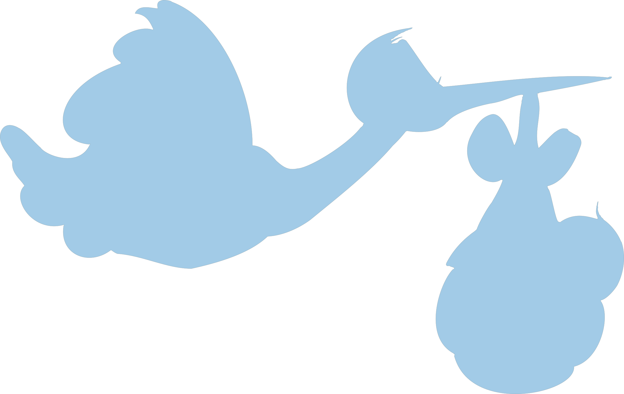 Stork Carrying Baby Icons Png - Stork Carrying Baby Silhouette (2400x1516)