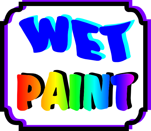 Paint Clipart Wet Paint - Wet Paint Signs Printable (600x522)