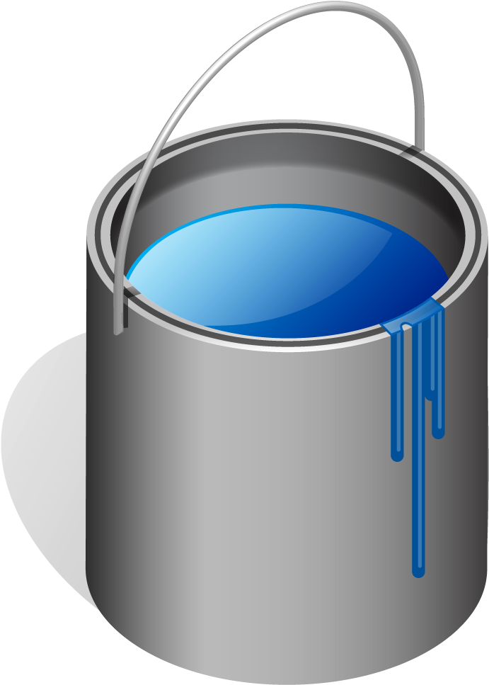 Paint Can And Brush Free Clip - Paint Can Transparent Background (1000x1000)