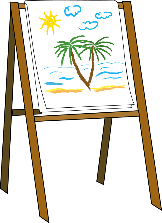 Art Easel Clipart - Easel Clipart (548x750)