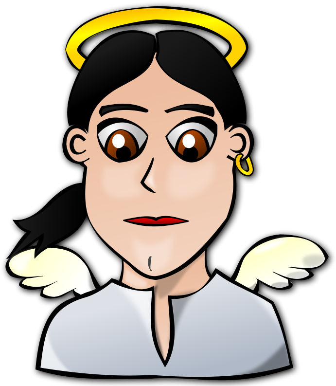 Tail Clip Art Download - Cartoon Angel Face (2118x2400)