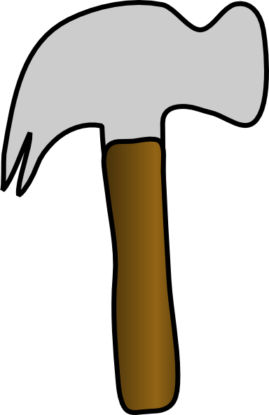 Gray Clipart Hammer - Clip Art (384x591)