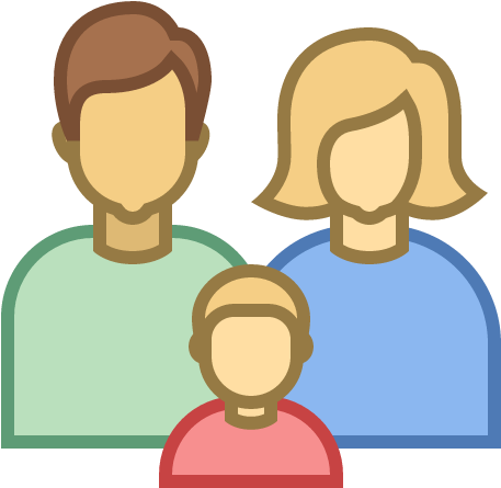 Federal International Child Support Agreement Awesome - Blue Family Icon (480x480)